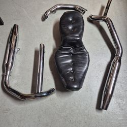 Harley-Davidson Touring OEM Exhaust Pipes 65613-97 & 65605-97 Road King Electra Glide Plus A Seat Taking Offers