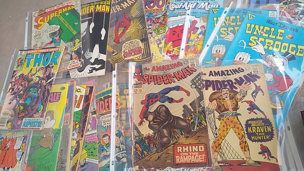 Comic books from 12 cent on to 80's
