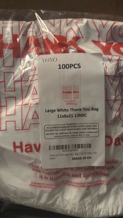 100pc thank you bags