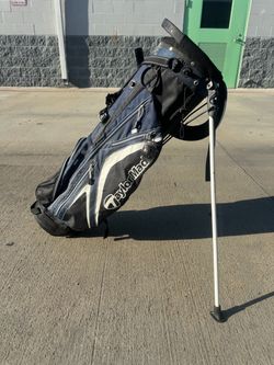 TaylorMade Micro Lite 3.0 Standing Golf Bag 3-way Black/Blue Shoulder Strap
