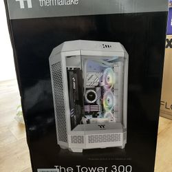 Thermaltake Tower 300 Snow Edition PC Case W/ Stand