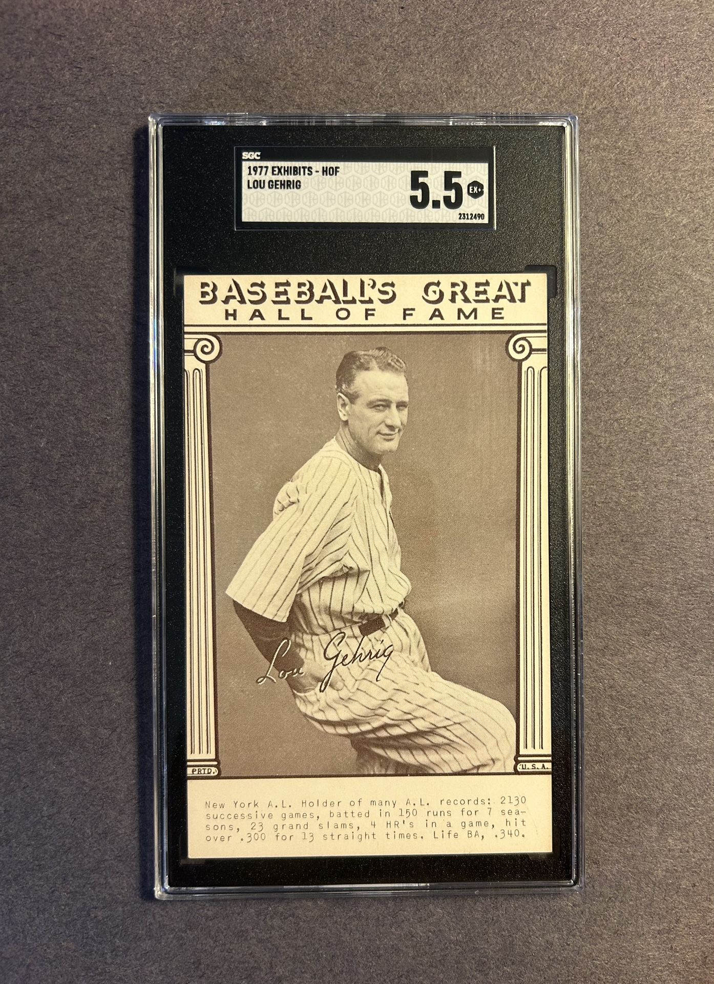 Vintage 1977 Exhibits -HOF Lou Gehrig. Negotiable 