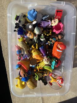 Box Of Kids Figurine Toys 