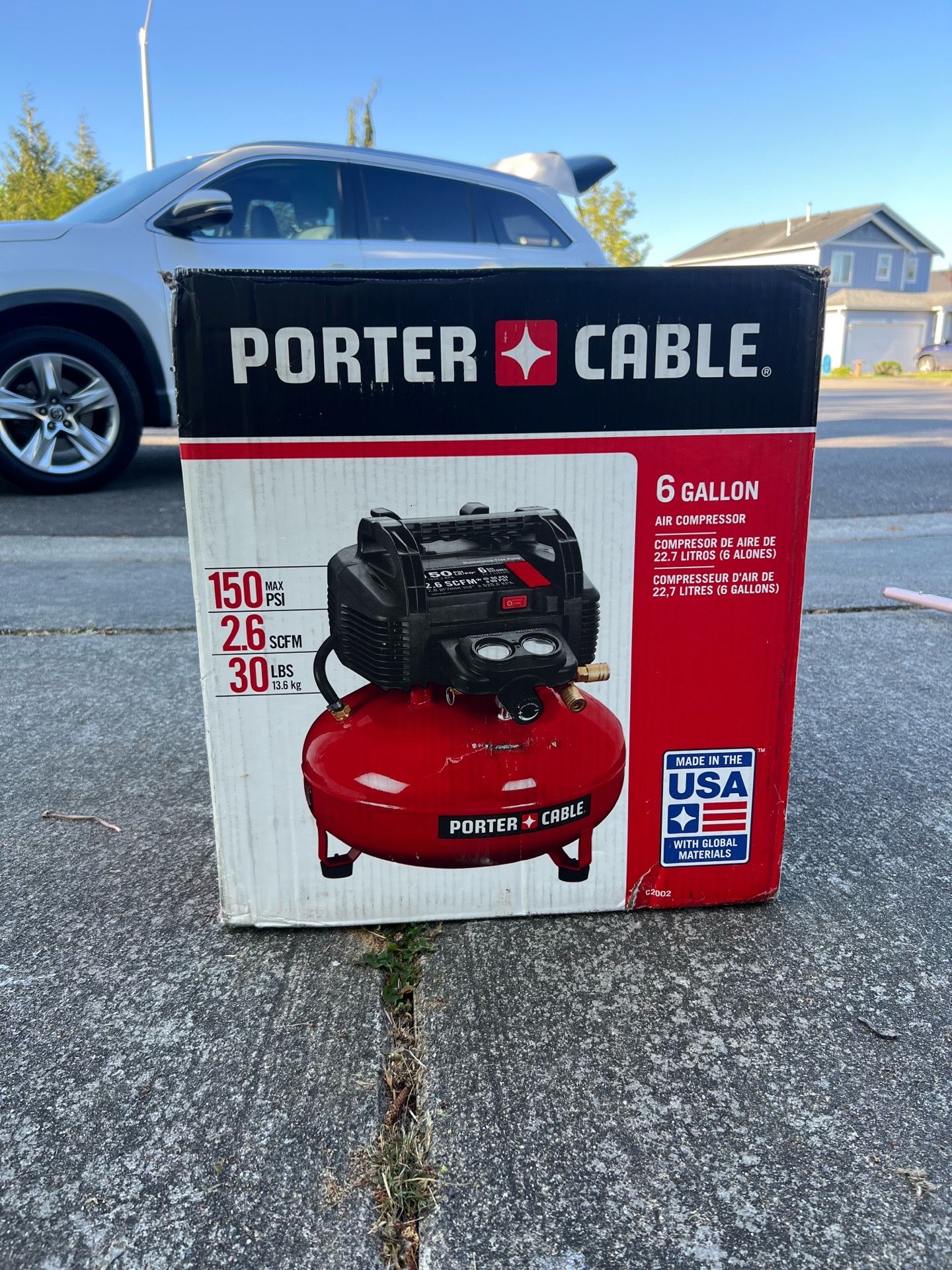 Porter cable 6 gal air compressor