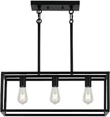 Xilicon Kitchen Island Lighting 3 Black Farmhouse