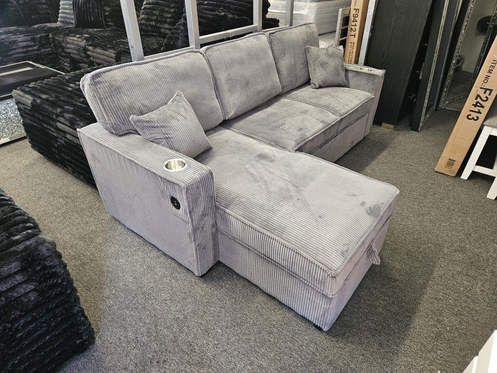 Brand New Sofa Pull Out Bed $489 Storage Chaise