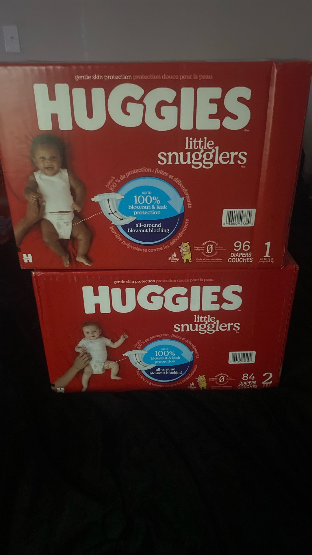 Huggies Diaper Size 2, Size 1