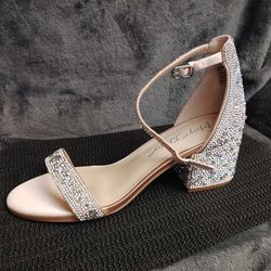 Blue by Betsey Johnson Mari Block Heel Evening Sandals. (Size 7 W)