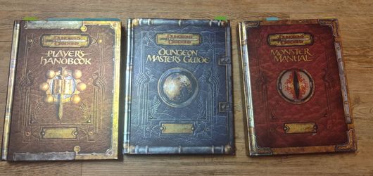 3 2012 Dungeon & Dragons The Wizard of The Cost Player Handbook Master Guide Monster Manual
