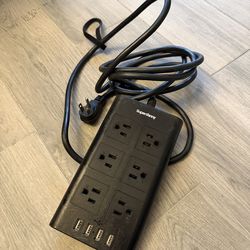 Superdanny Surge Protector Power Strip – 10ft Cord, 15A