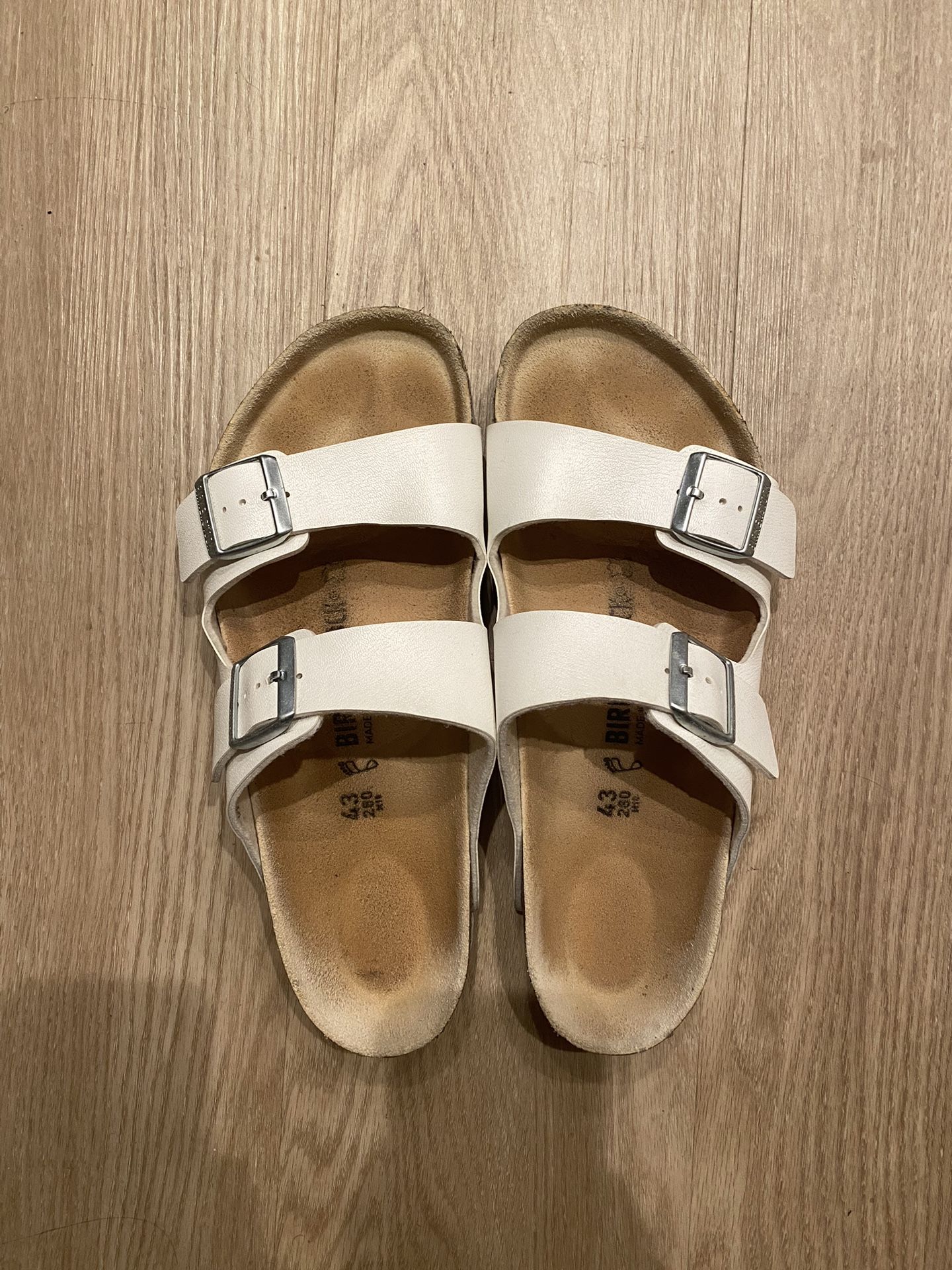 Birkenstock Arizona Birko-Flor White Men EU43&US10-10.5