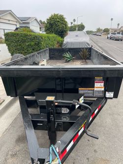 Black Steel Dump Trailer
