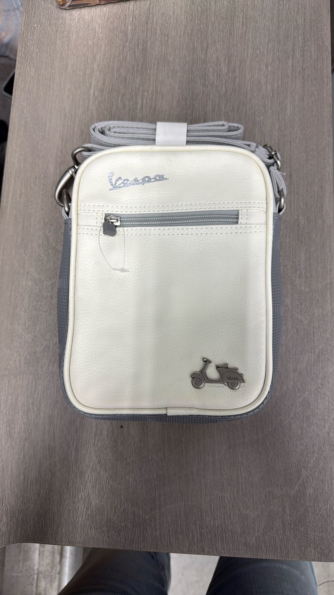 White/Grey Vespa Messenger Bag