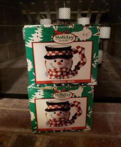 Ceramic Snowman Mugs