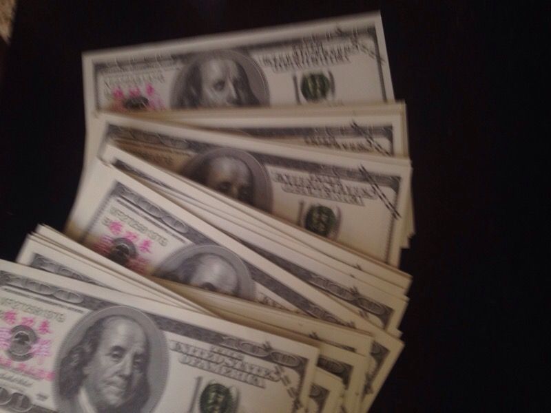 Prop money 10,000 in 100s