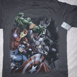 Avengers Men’s T Shirt -gray Marvel Heroes 