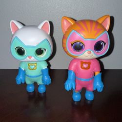 Disney Junior Super Kitties Cat -Tastic Transforming Ginny & Bitsy , Light & Sounds