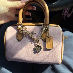 coach POWDER PINK MINI ROWAN