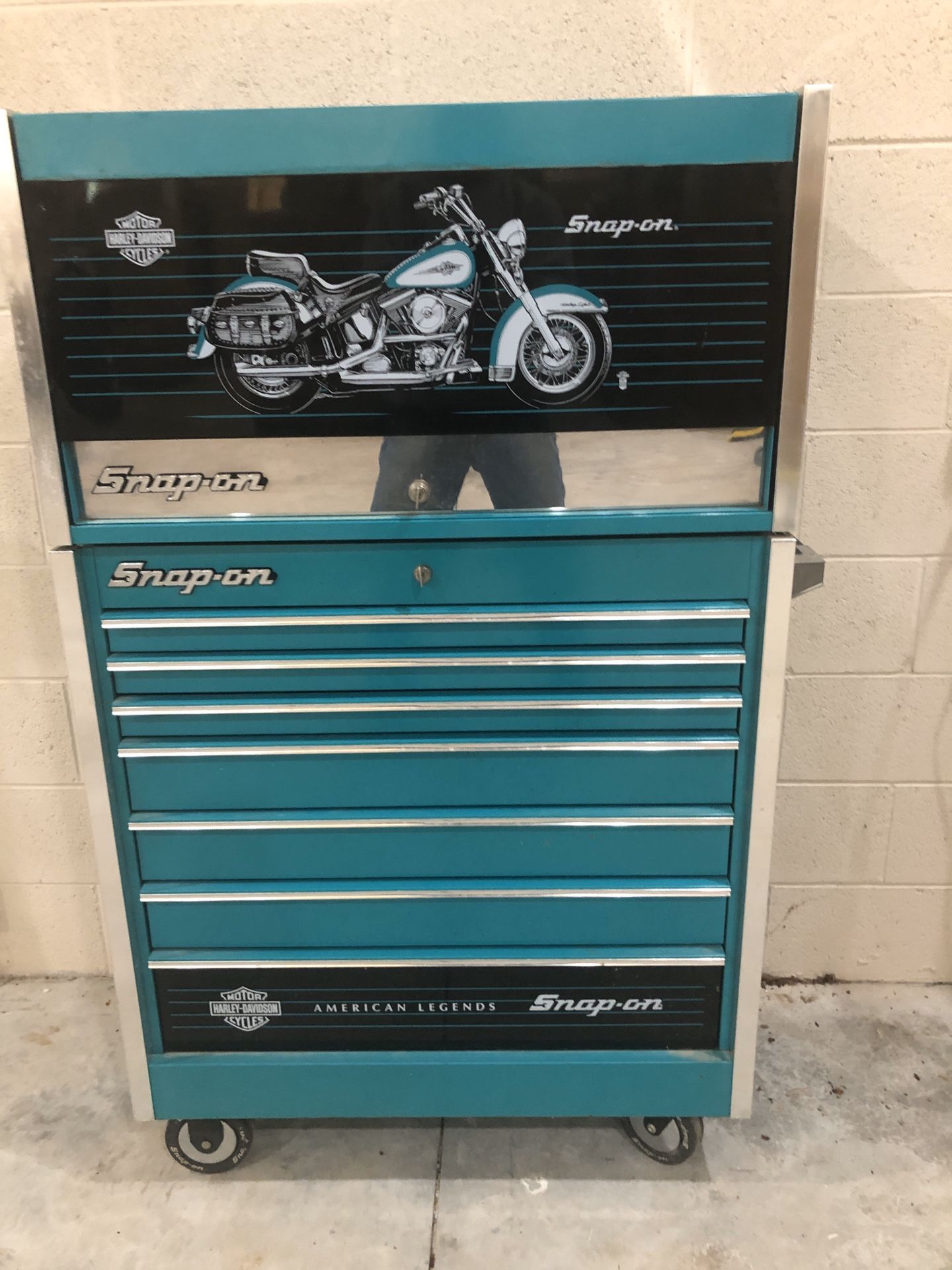Rare Harley Davidson American Legends Prototype Rolling Tool Chest by Snap On