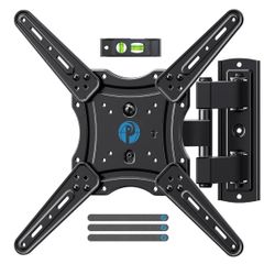 Full Motion TV Wall Mount for 26-65 inch Flat or Curved TVs up to 77 lbs, TV Bracket Walll