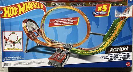 NEW HOT WHEELS ACTION POWER SHIFT MOTORIZED RACEWAY TRACK SET 5