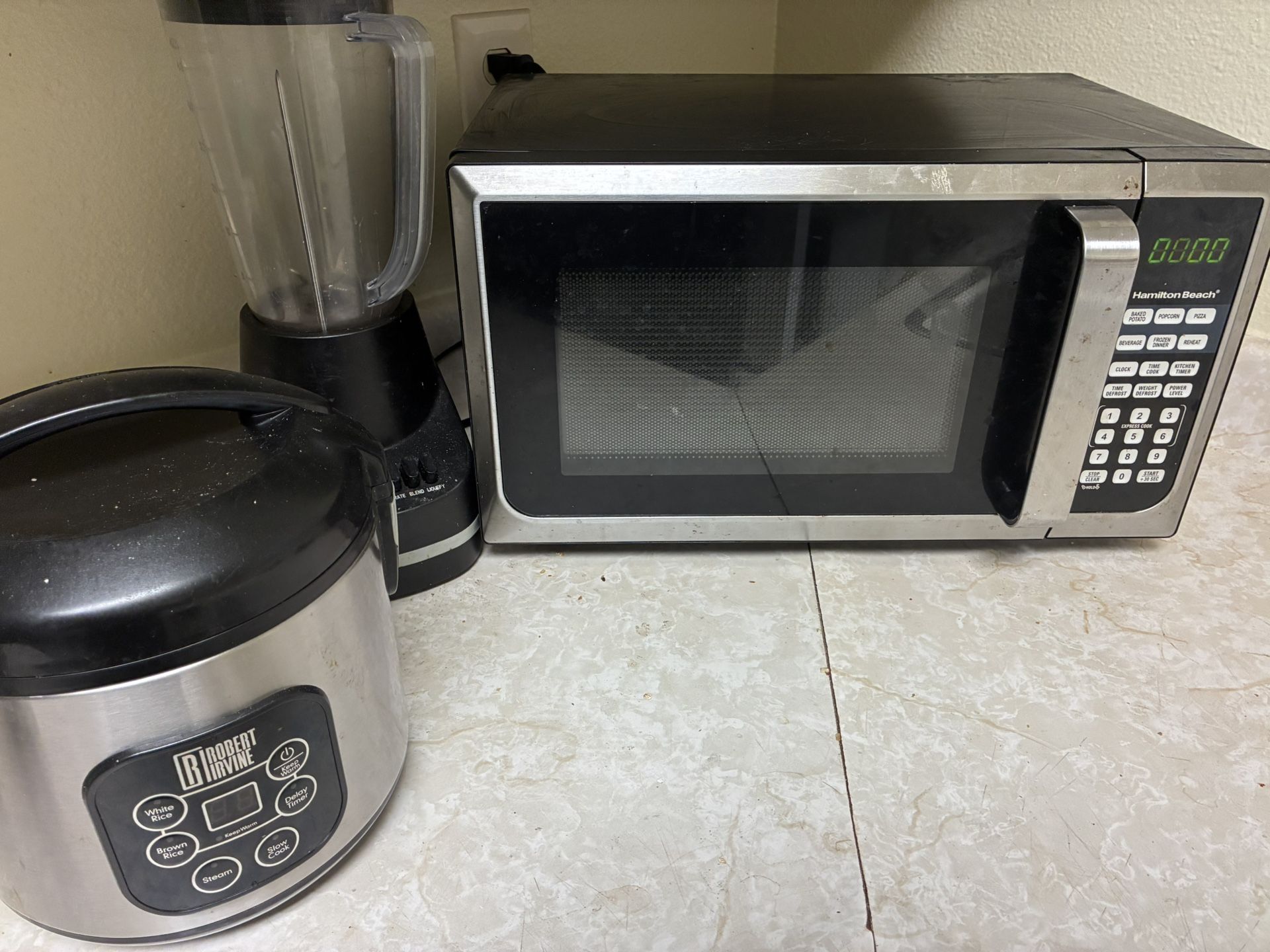 Microwave,steam And Rice Cooker and Blender