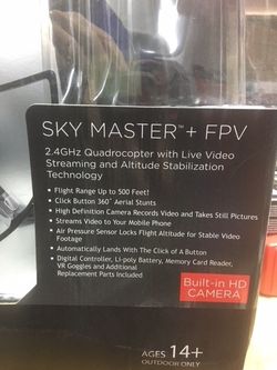 Propel sky master drone pl-1540 with fpv goggles black or silver ...