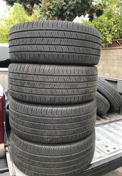 I got four tires in great condition they have about 80% left run flats size number 225/45R 18’s