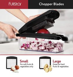 Fullstar Pro Food Black Slicer with 7 Blades - Vegetable Chopper