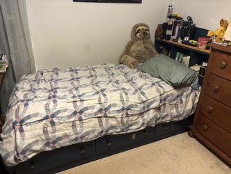 Captain‘S Bed With Three Drawers Also Includes Headboard And Pillow Top Mattress