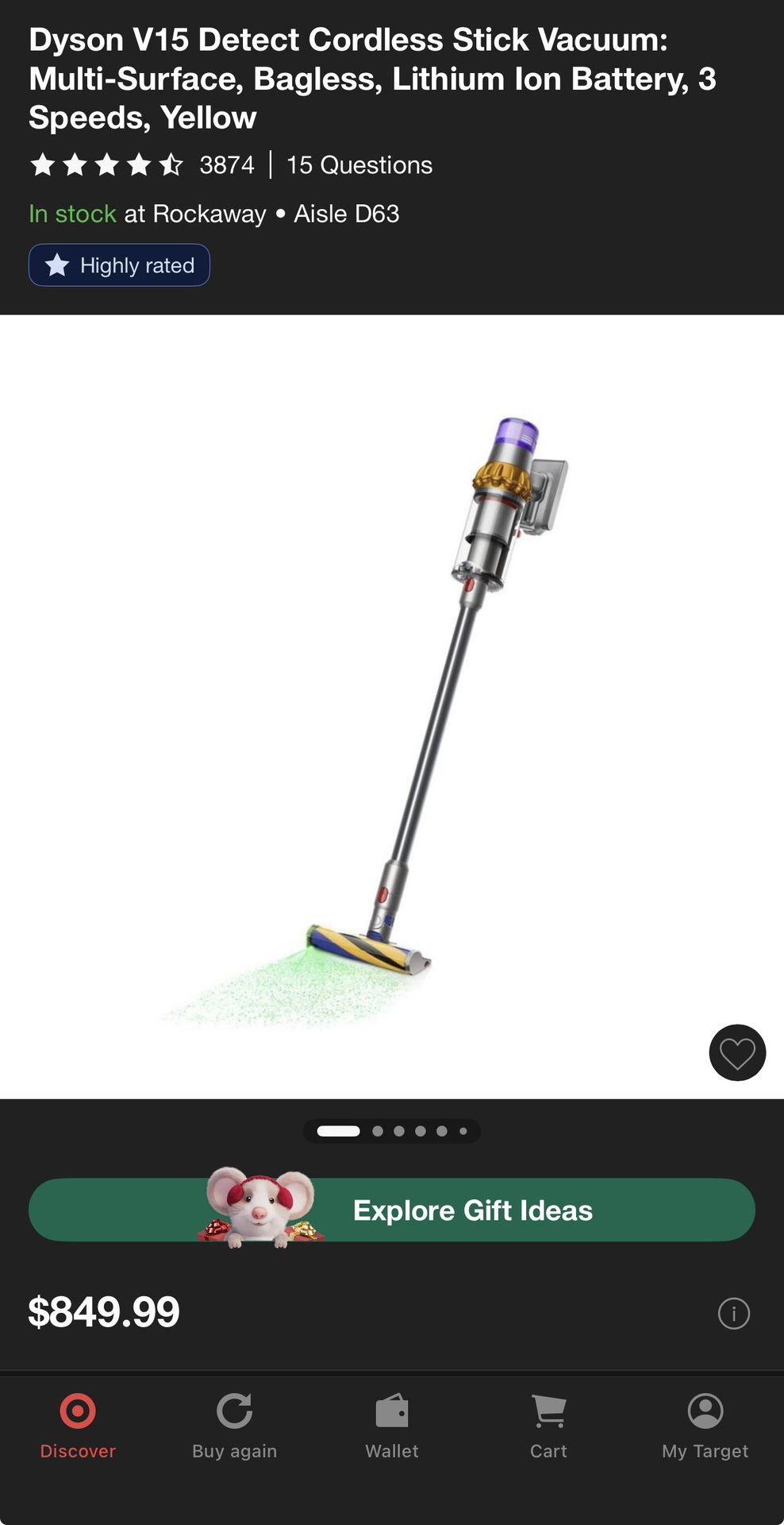 Dyson - V15 Detect Extra Cordless Vacuum