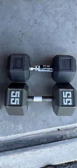 40 LB and 55 LB Hex Dumbbell Pairs