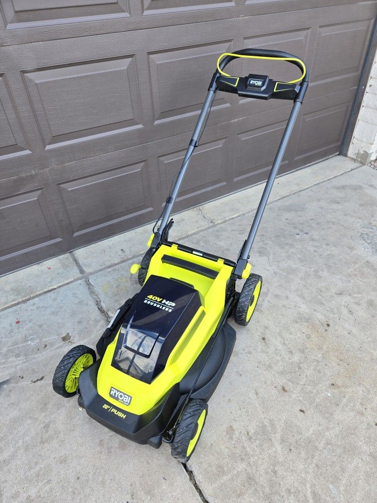 RYOBI 40V Push Lawn Mower ( Tool-Only) (No Bag)