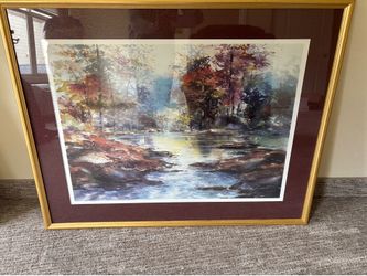 Large framed and matted prints.