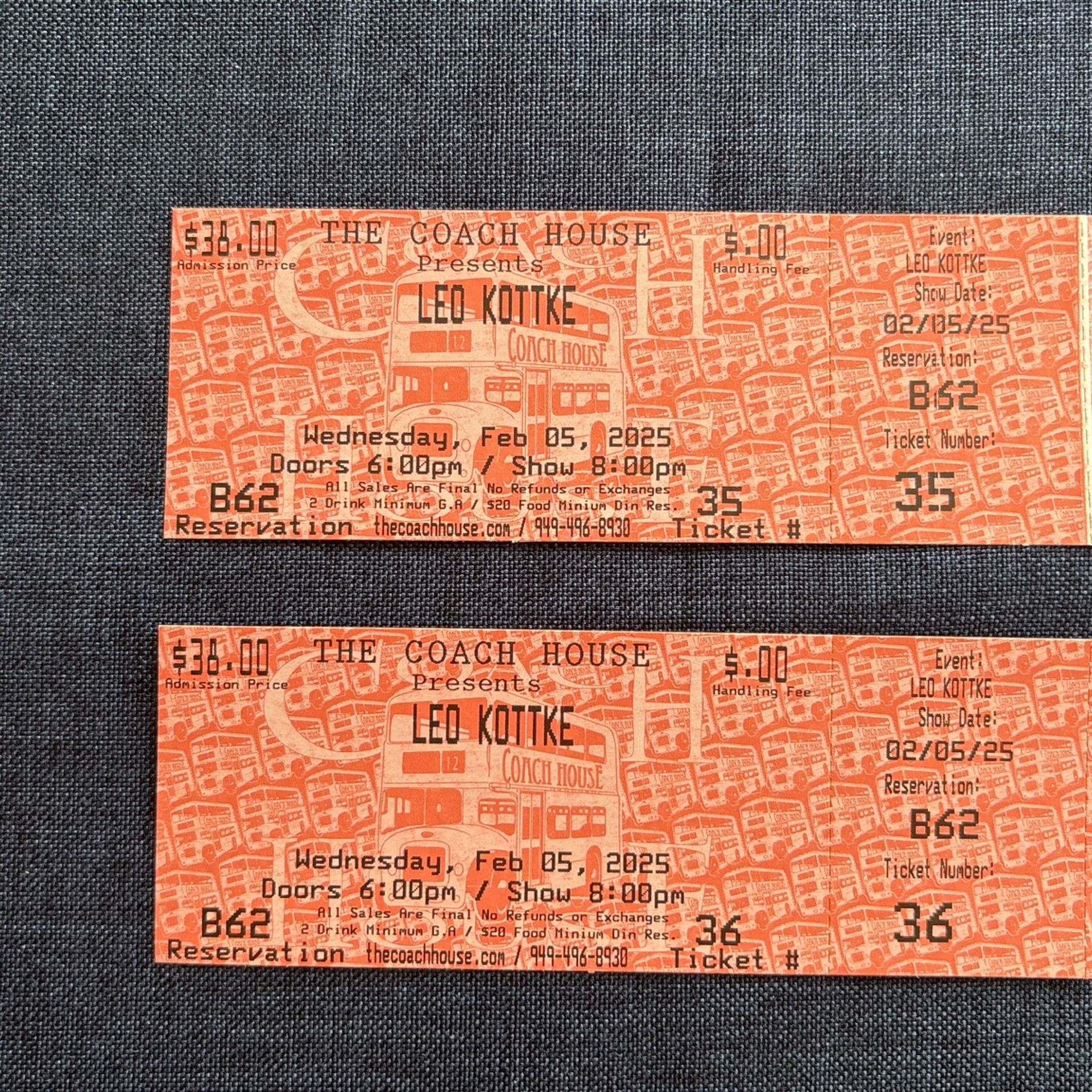 Leo Kottke - No Service Fee. Feb 5th