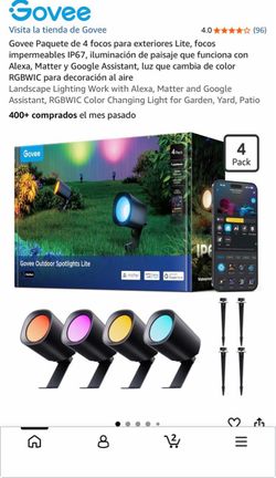 Govee Outdoor Spotlights Lite 4-Pack RGBWIC
