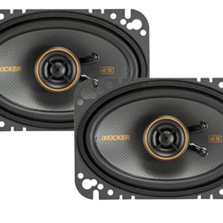 Kicker 51KSC4604 KS-Series 4x6 Coaxial Speakers with .5" tweeters, 4-Ohm, Pair
