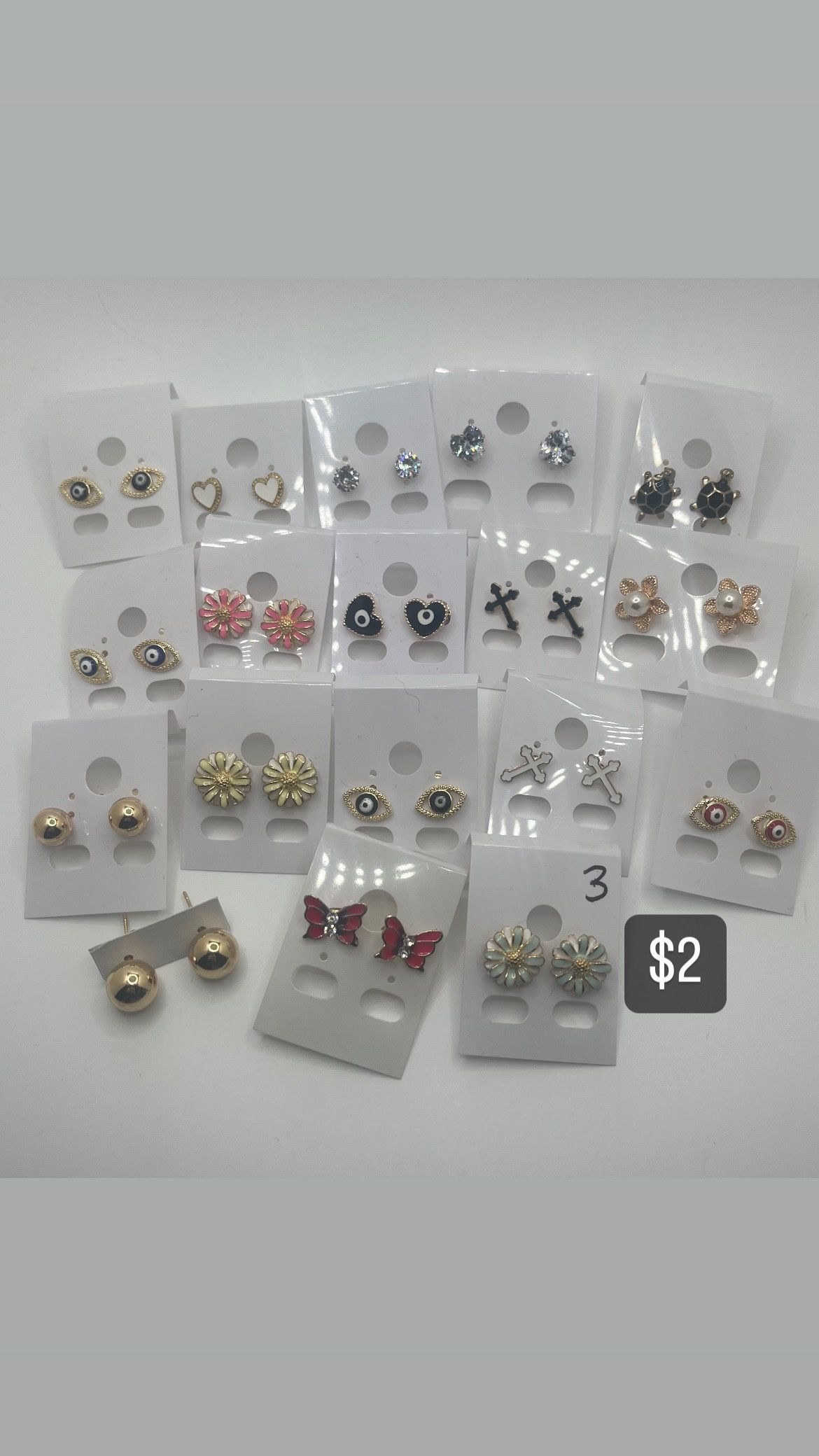 Gold Plated Esrrings $2 Each