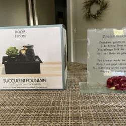 Grandma Glass Gift And Serenity Fountain 