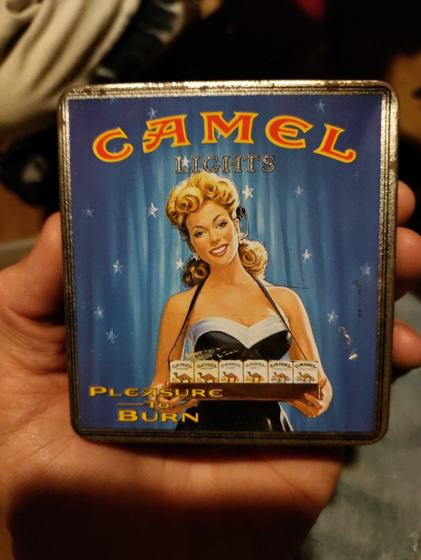 Vintage Camel Cigarette Pleasure To Burn Girl