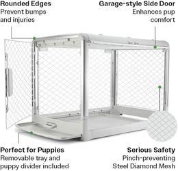 DIGGS Revol Collapsible Dog Crate with Wheels - Premium Portable #1888K G1