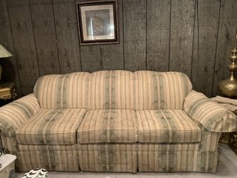 Plush Cream, And Sage Green LA-Z-BOY Sofa