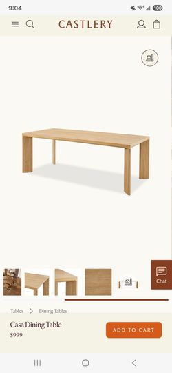 Castlery Dining Table 86.6"