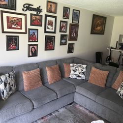 Gretna Pewter Sectional 
