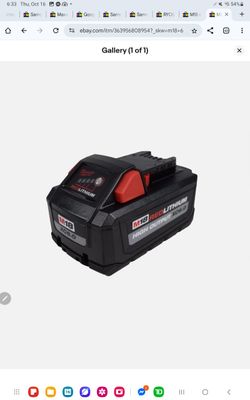 Milwaukee 48-11-1865 M18 18V XC 6.0Ah High Output Battery REDLITHIUM, BRAND  NEW