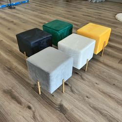 Velvet Ottoman Stools