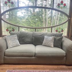 Green Corduroy Couch  