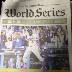 DODGERS WS GAME 3 LOS ANGELES TIMES RARE LA TIMES