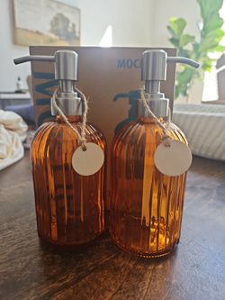 Glass soap and lotion jars