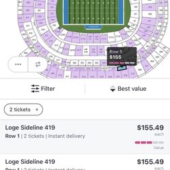 Chargers Chiefs  2 Tickets 12/16